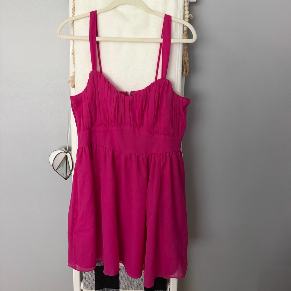 Abercrombie & Fitch Fuchsia Spaghetti-Strap Mini Dress